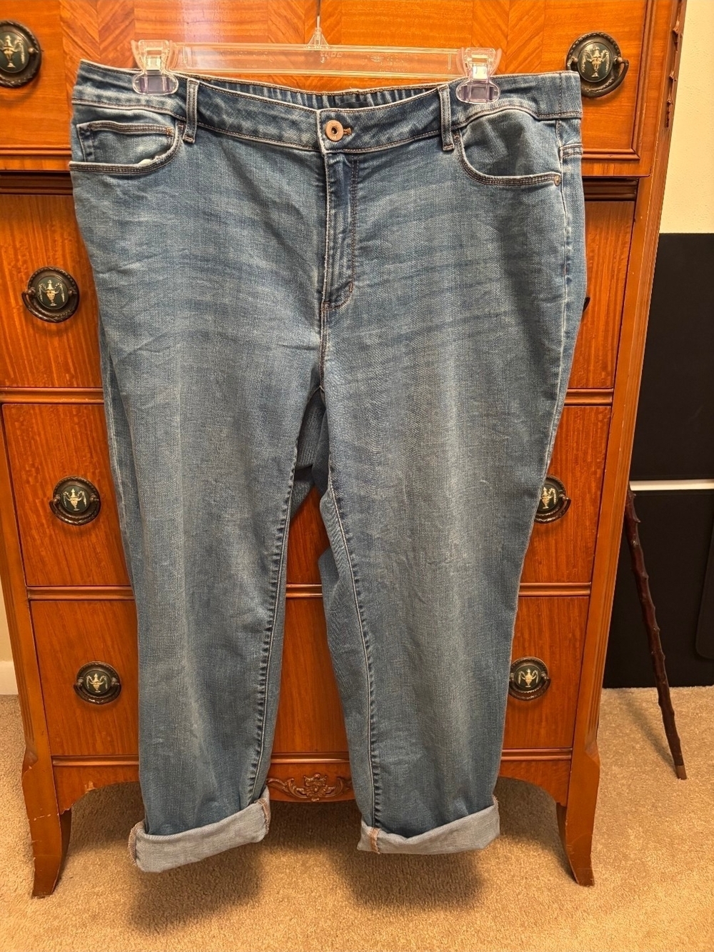 J. Jill Denim Boyfriend Rolled Up Jeans Size Women's Plus 20